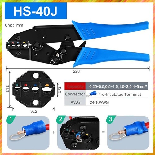 Ferrule ratchet crimper plier - ferrule,