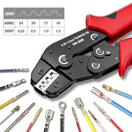 Ratcheting crimping tool - tool, open