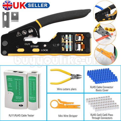 Pass through rj45 - crimp, tool